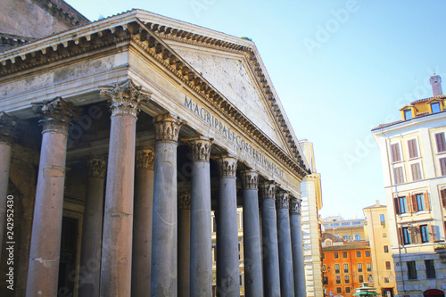 Famous Pantheon monument in Rome, Latium, Italy