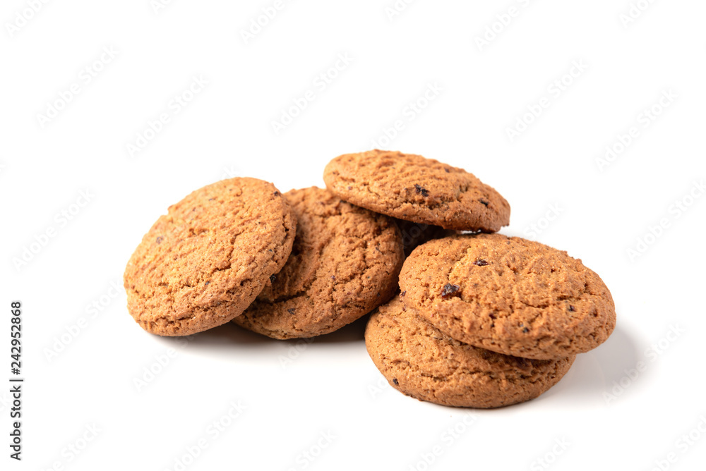 Oatmeal cookies isolated on white background. Oatmeal cookies isolated on white background.