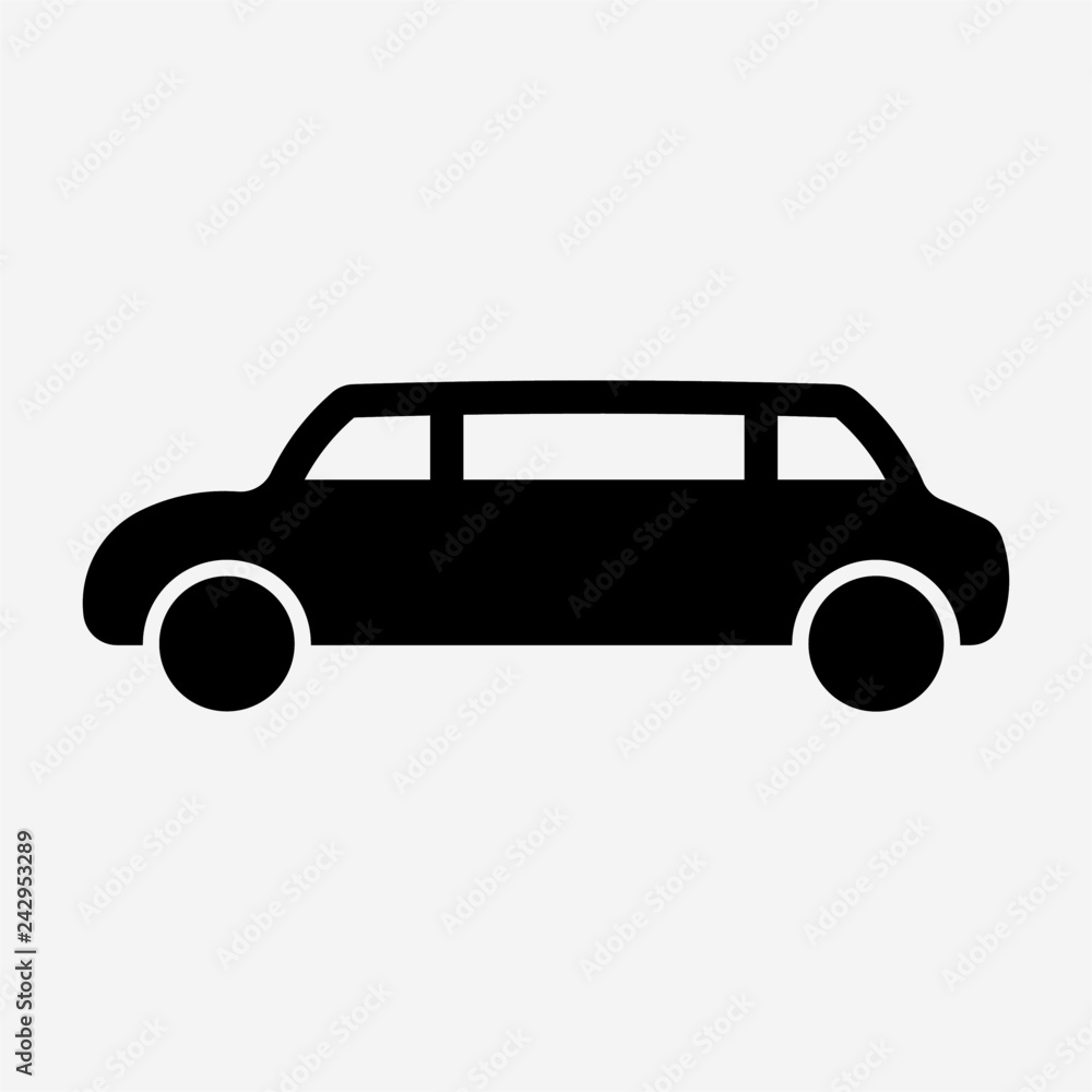 Glyph Limousine pixel perfect vector icon