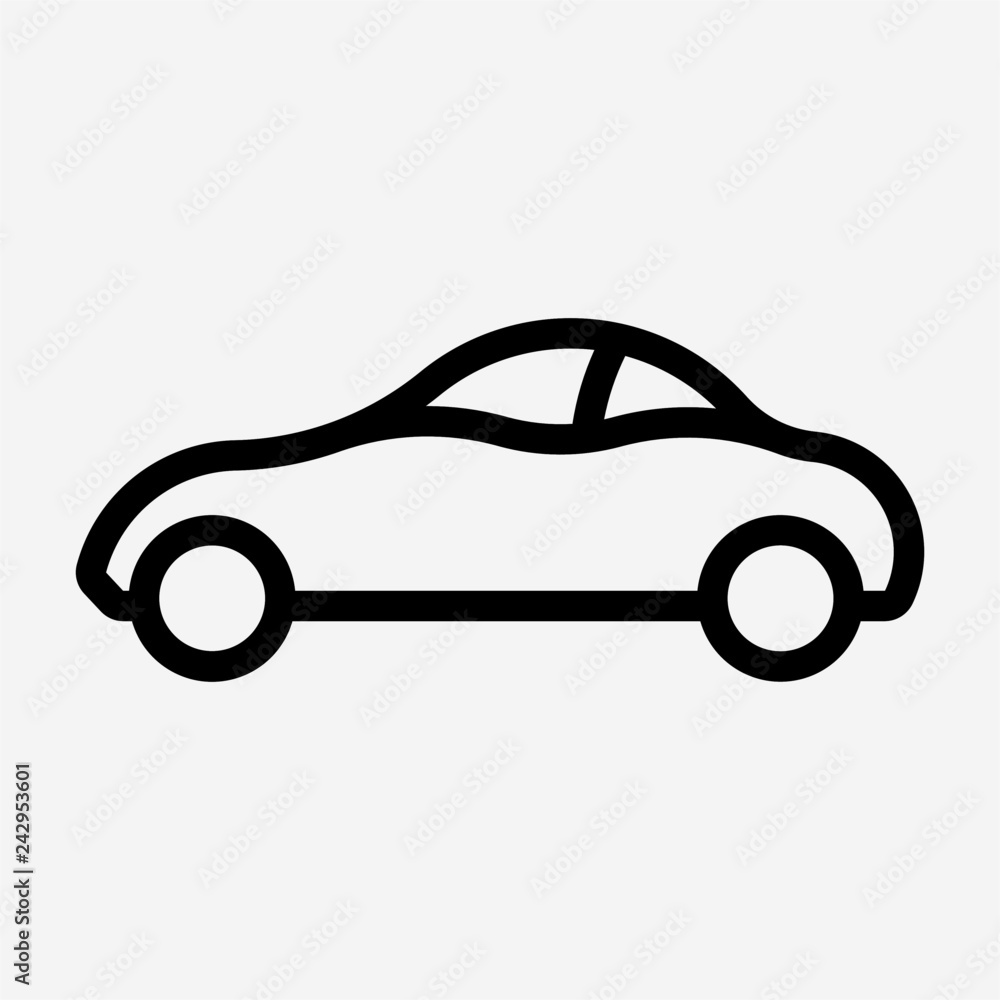 Outline Coupe pixel perfect vector icon