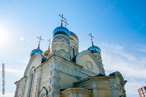 Russia, Vladivostok, July 2018: Cathedral of Intercession of  Holy Virgin photo