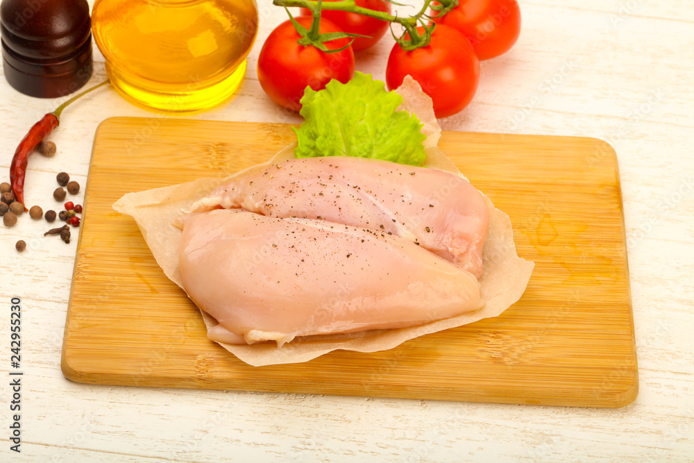 Raw chicken breast