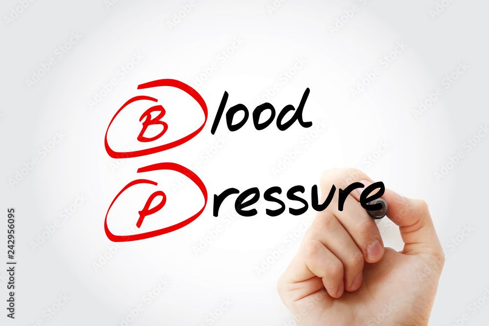 BP - Blood Pressure acronym with marker, concept background BP - Blood Pressure acronym with marker, concept background