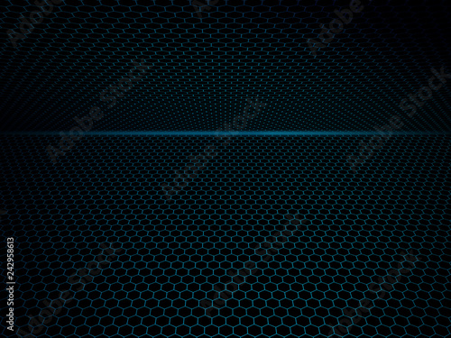 Abstract of hexagon and technology background