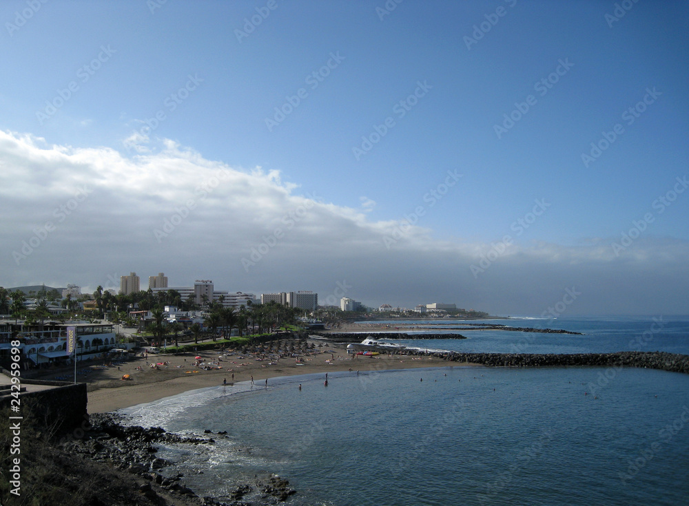 view of the beach in Tenerife