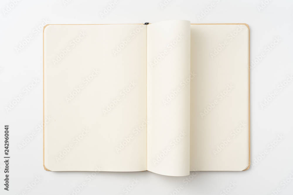 karft paper hardcover notebook with open page karft paper hardcover notebook with open page