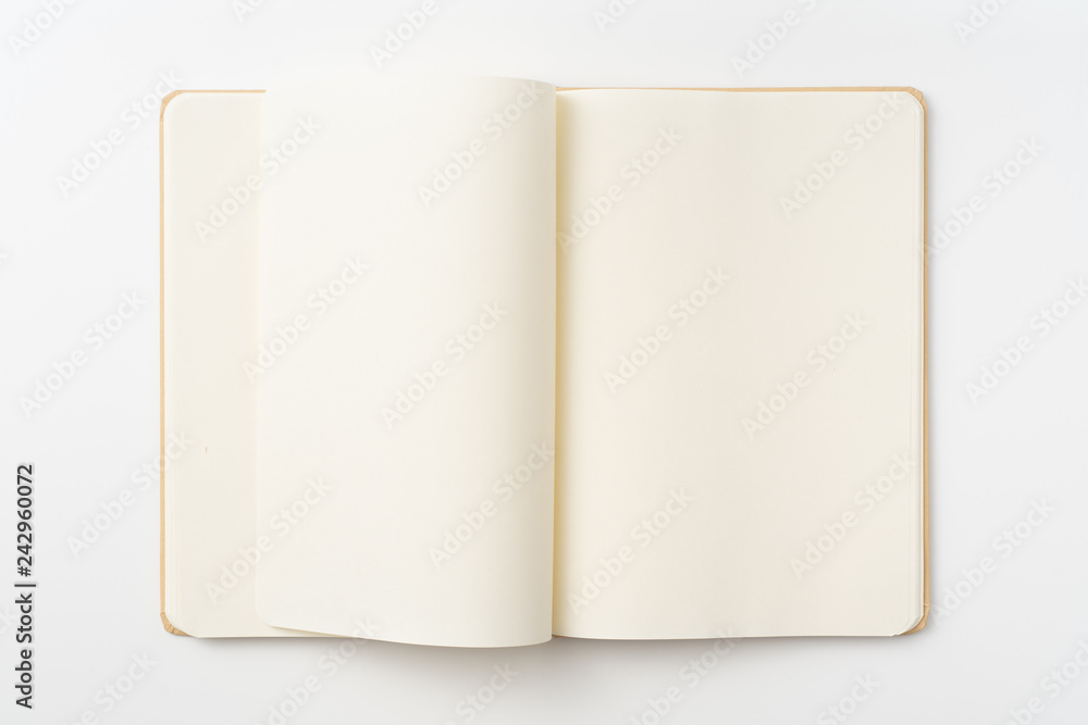 karft paper hardcover notebook with open page karft paper hardcover notebook with open page