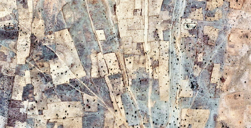 radial roads,  abstract photography of the deserts of Africa from the air, aerial view, abstract expressionism, contemporary photographic art,
