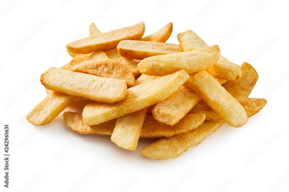 Steak french fries or chips as garnish for steakhouses