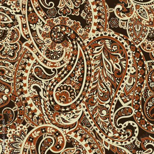 paisley seamless pattern. damask vector background