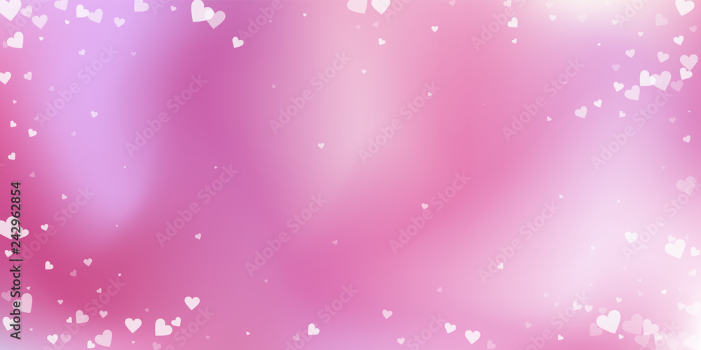 White heart love confettis. Valentine's day vignet White heart love confettis. Valentine's day vignet