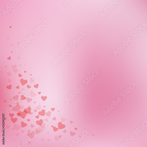 Red heart love confettis. Valentine's day corner o © Begin Again