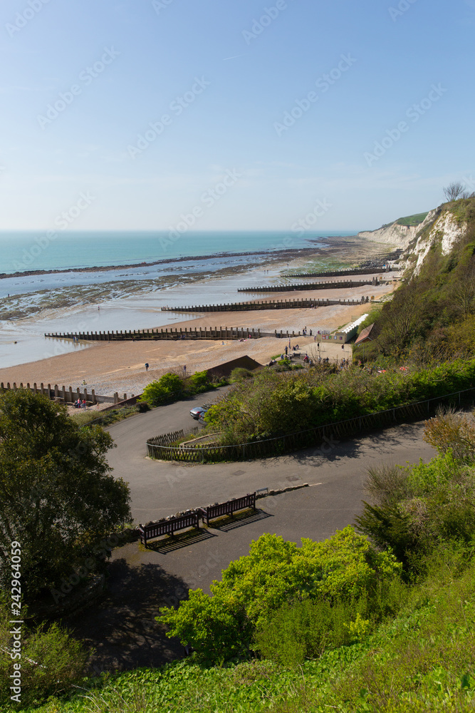 South west part of Eastbourne beach East Sussex England UK with coast view