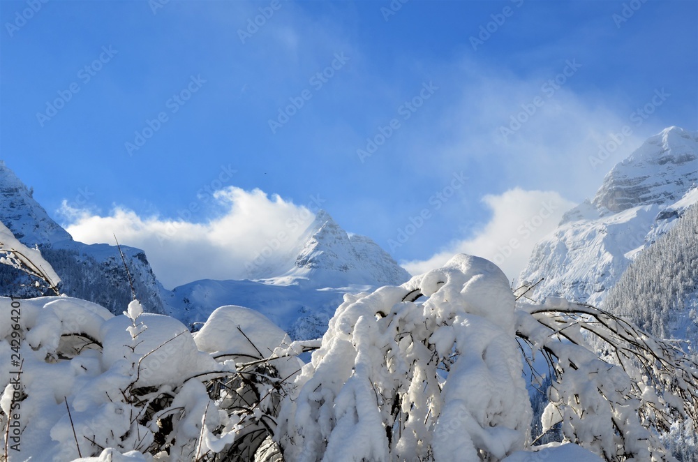 winter landscape the lofer mountains in austria pinzgau lofer