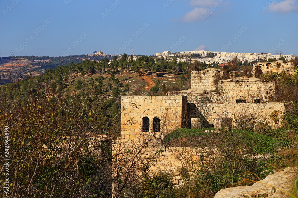 ancient ruins of old town in israel
