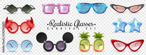 Glasses Carnival Transparent Set