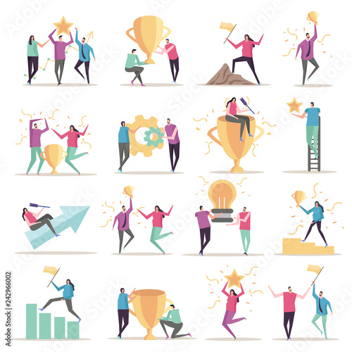 Successful Workers Icons Collection