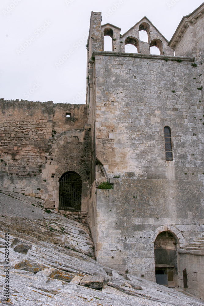 Montmajour France 15-12-2018. Monastery and abbey of Montmajour in the south of France Montmajour France 15-12-2018. Monastery and abbey of Montmajour in the south of France