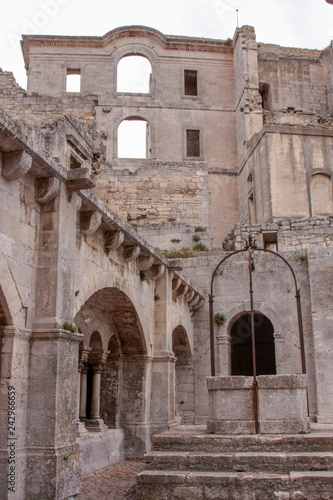 Montmajour France 15-12-2018. Monastery and abbey of Montmajour in the south of France