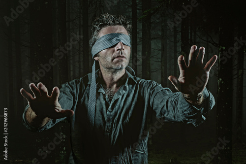 Young Blindfolded Man Challenge Work Man Photo Background And Picture For  Free Download - Pngtree