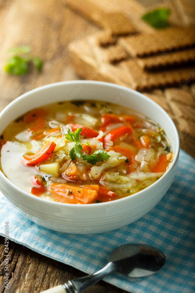 Homemade vegetable soup