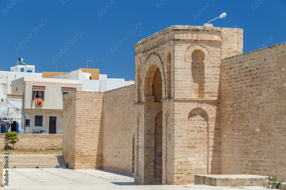 MAHDIA / TUNISIA - JUNE 2015: Entrance to Grand Mosque in Mahdia, Tunisia