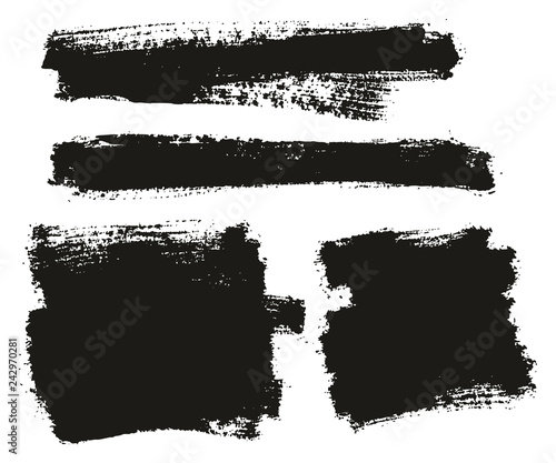 Paint Brush Thin Background High Detail Abstract Vector Background Set 159