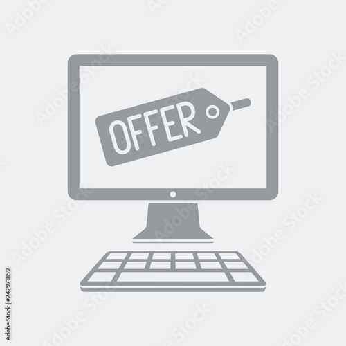 Promo online concept icon
