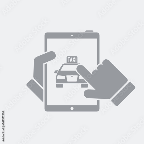 Taxi application on tablet
