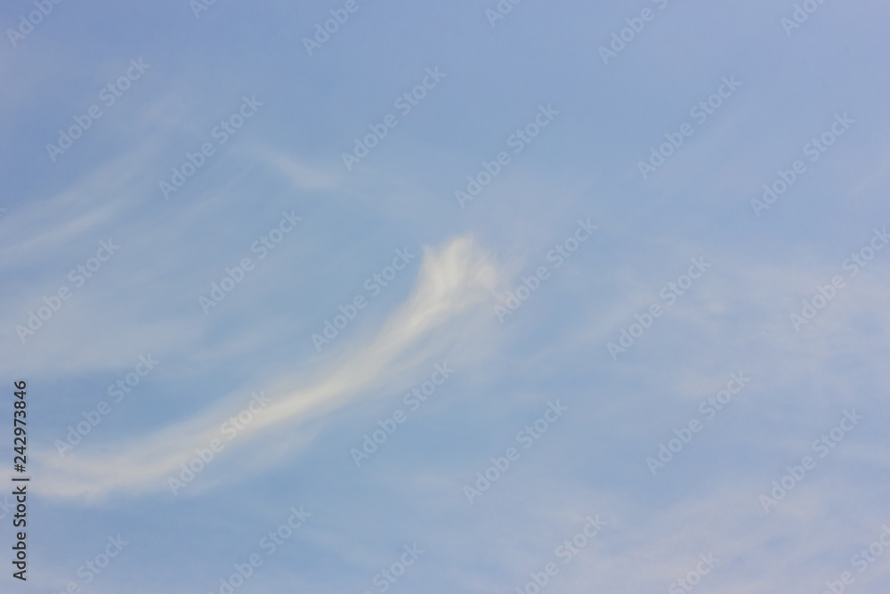 View into the blue sky with clouds View into the blue sky with clouds