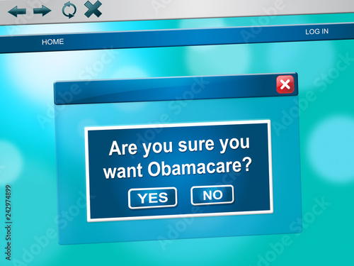 Obamacare Repeal Or Replace American Healthcare Reform - 3d Illustration
