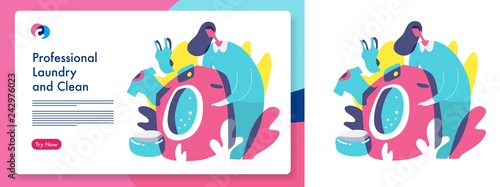 Laundry business template.