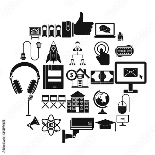 Obraz na plátne Commune icons set