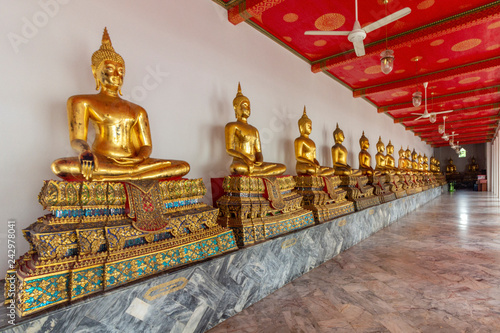 Wat Pho Buddhist temple complex at the Phra Nakhon District, Bangkok, Thailand.