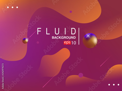 Liquid color background design. Fluid gradient shapes composition