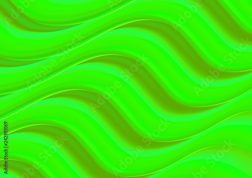 Light Green vector pattern with bent lines. Modern gradient abstract illustration with curve lines. A new texture for your ad, booklets, leaflets.