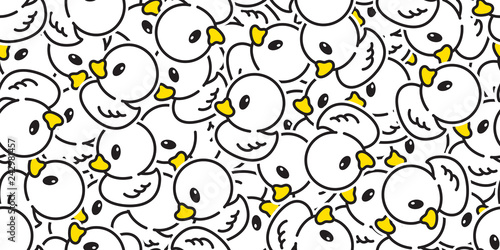 duck seamless pattern vector rubber ducky isolated cartoon illustration bird farm repeat wallpaper tile background gift wrap white
