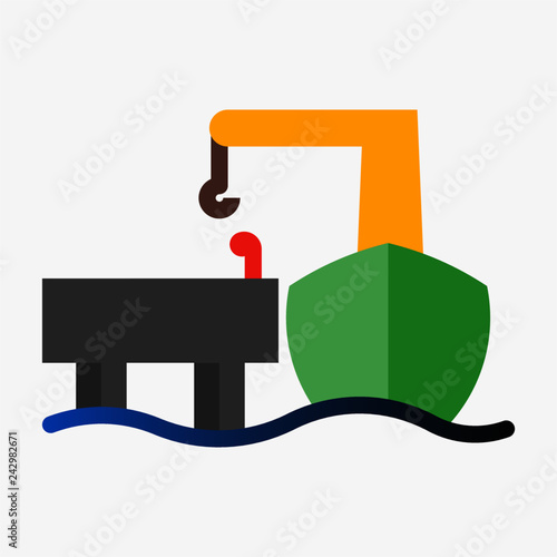 Flat quay pixel perfect vector icon