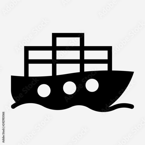 Glyph shipment pixel perfect vector icon