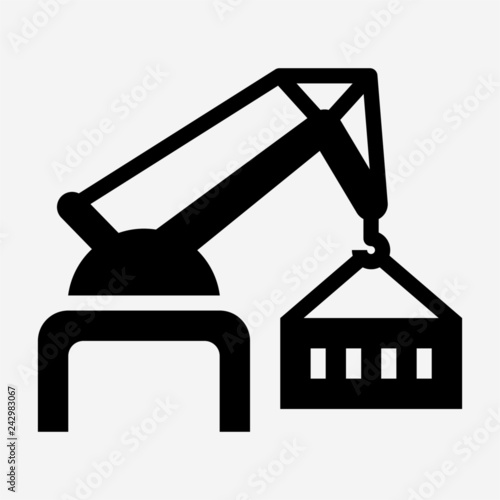 Glyph stevedoring pixel perfect vector icon