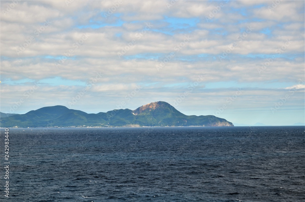 Japanese island in the sea