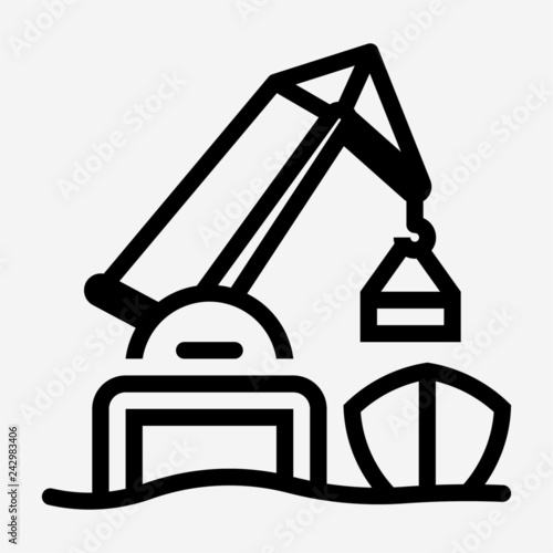 Outline FOB pixel perfect vector icon