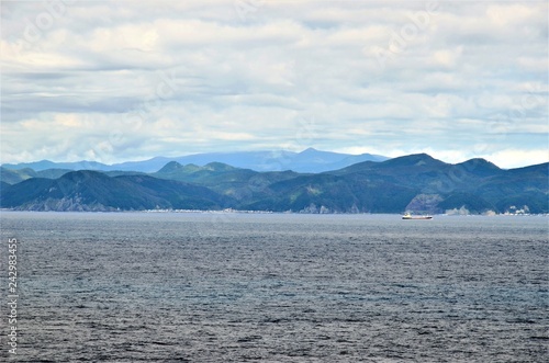 Near Japan, view of Honshu Island