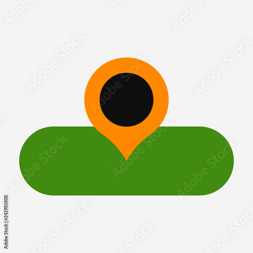 Flat location pixel perfect vector icon photo