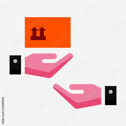 Flat freight forwarder pixel perfect vector icon