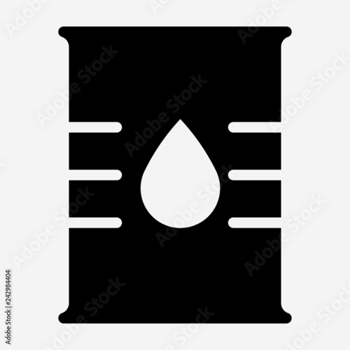 Glyph oil barrel pixel perfect vector icon photo