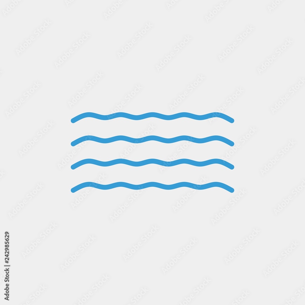 Waves flat vector icon. Water flat vector icon Waves flat vector icon. Water flat vector icon
