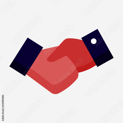 Flat shake hand pixel perfect vector icon