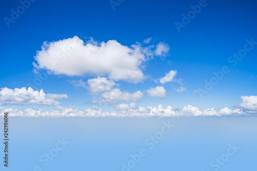 Beuatiful landscape of clear blue sky and clouds
