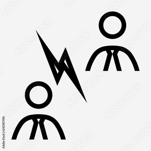 Outline competitor pixel perfect vector icon